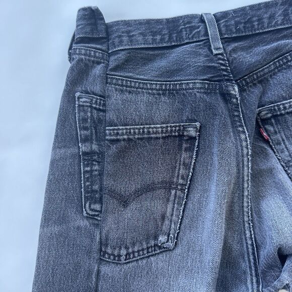 Vintage EB DENIM OG Reinvented Reconstructed Jeans Asymmetrical Black Womens 27 - Picture 9 of 11